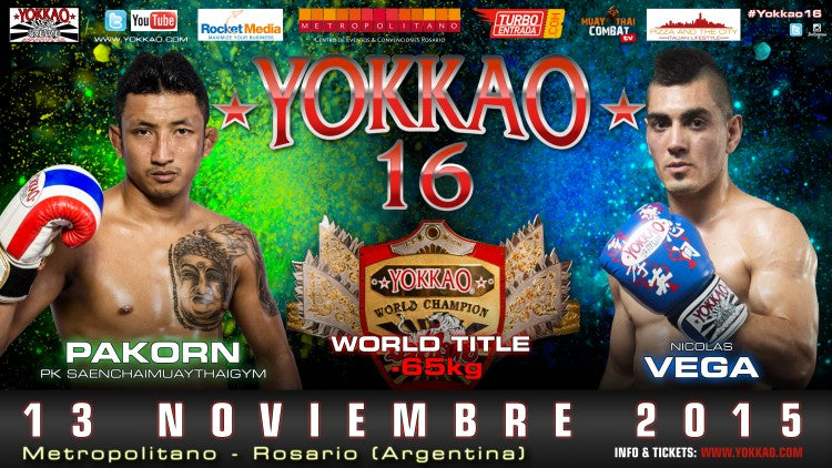 Pakorn PKSaenchaimuaythaigym försvarar YOKKAO titeln i Argentina!